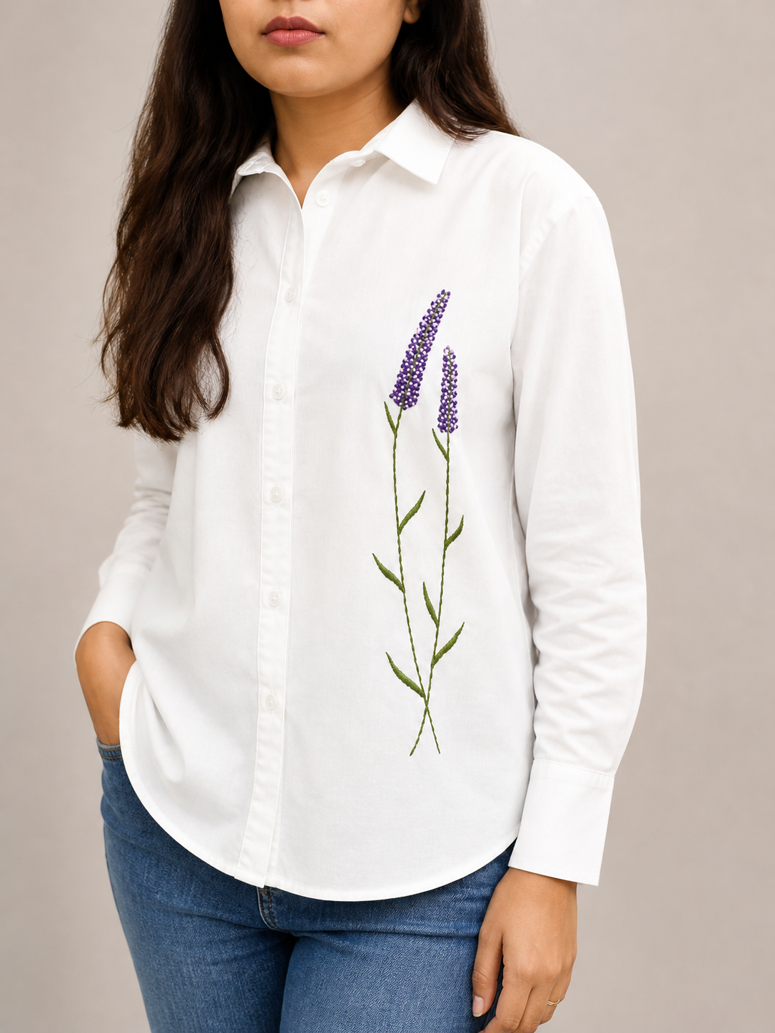 White Lavender Shirt