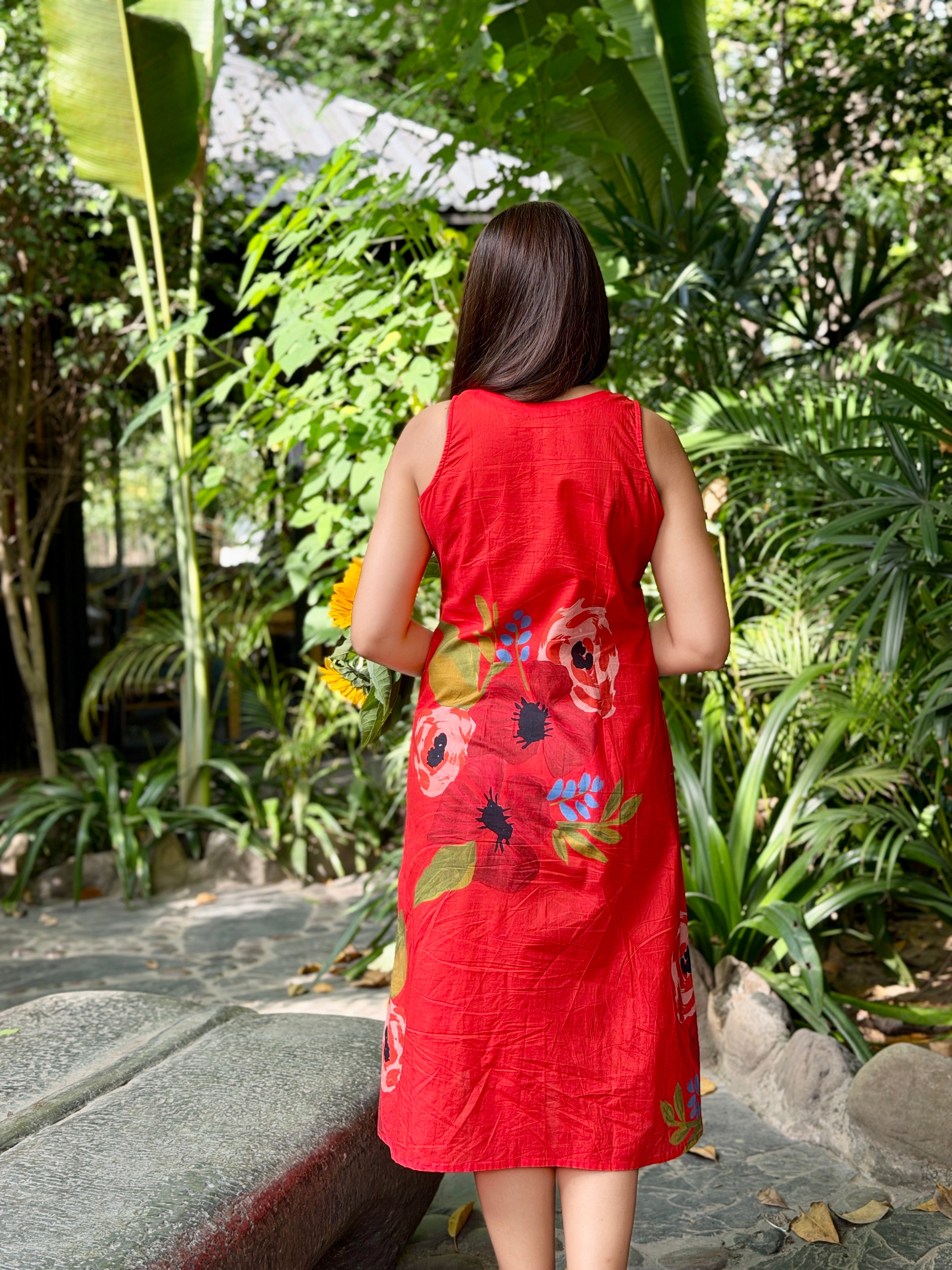 Crimson Garden Dress