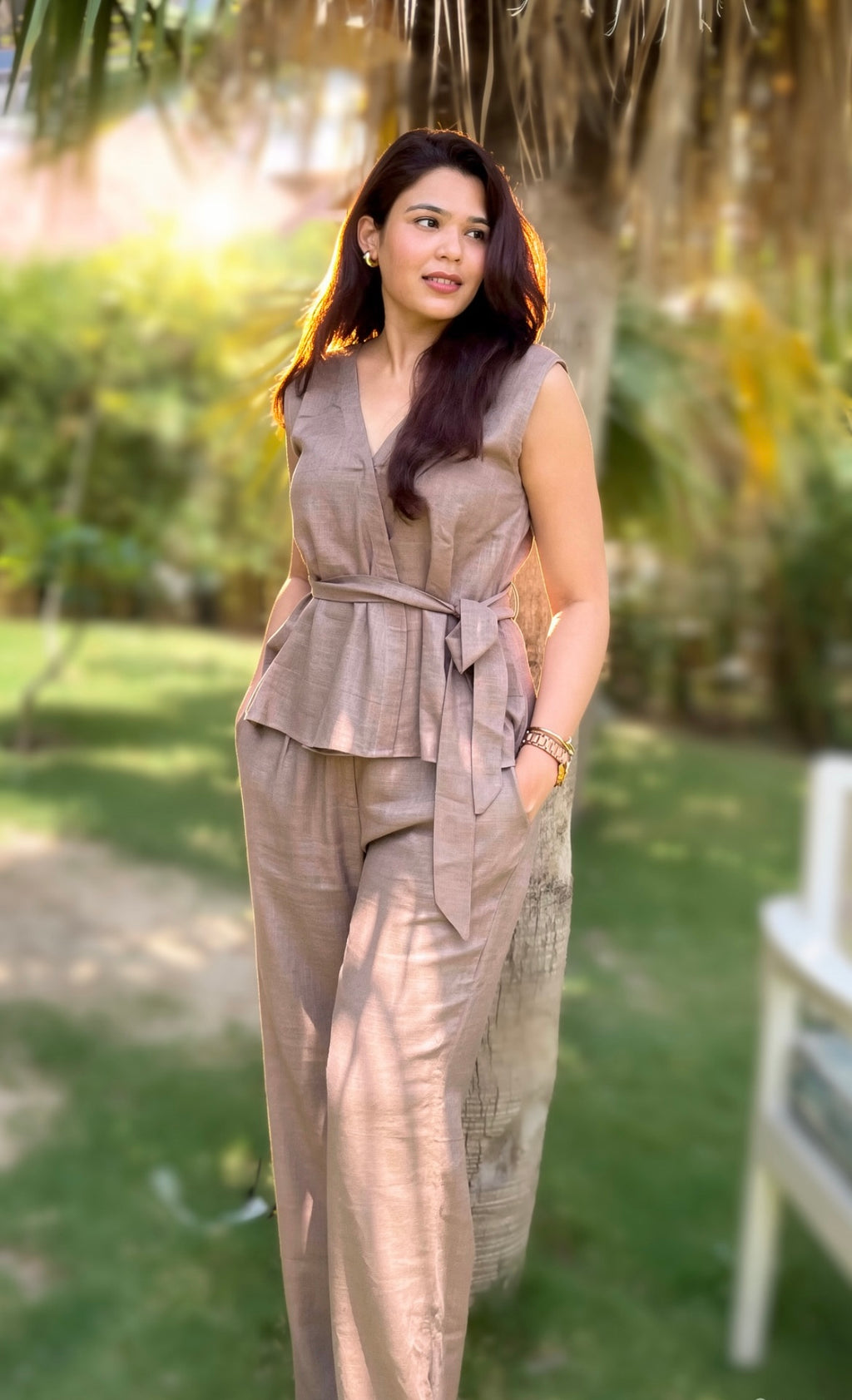 Mocha Linen Set